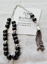 Rosary of hematite beads, minerals