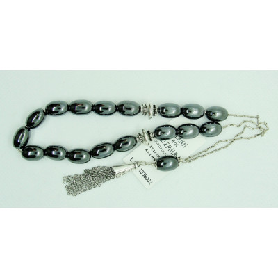 Rosary with oval hematite (Φ-10 mm) D.S.