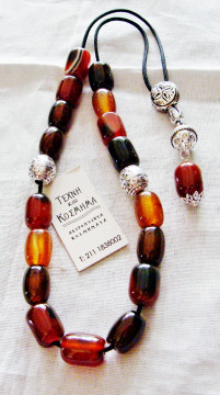 Rosary with agate and cornelian